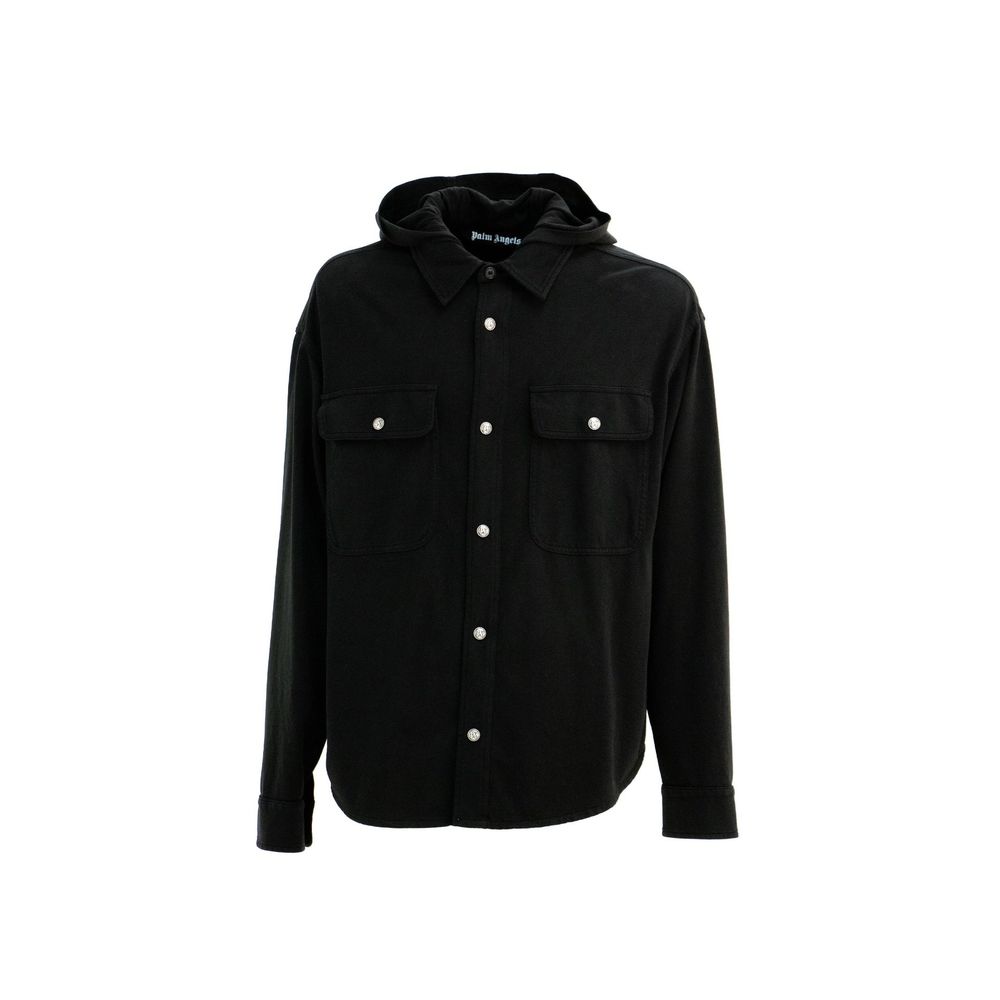 Palm Angels Black Denim Shirt