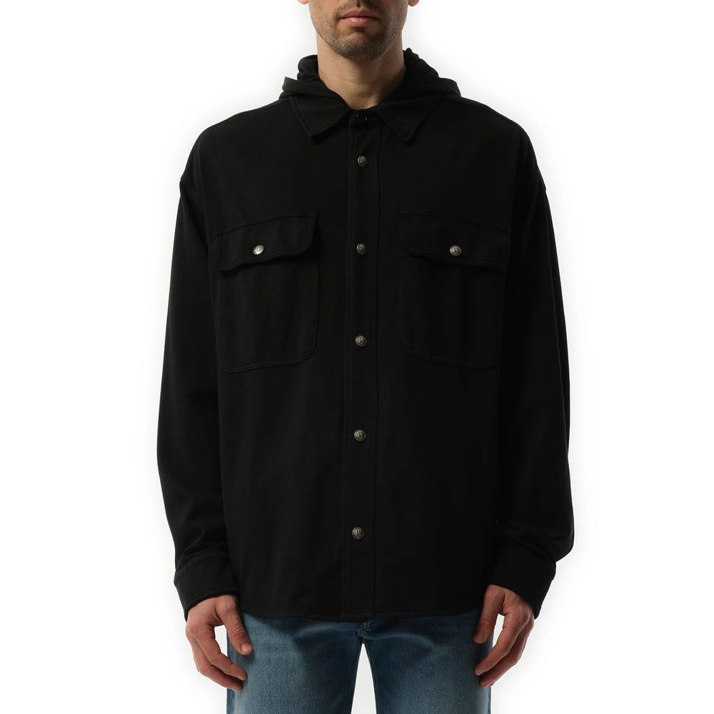 Palm Angels Black Denim Shirt