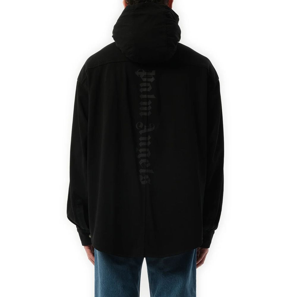 Palm Angels Black Denim Shirt