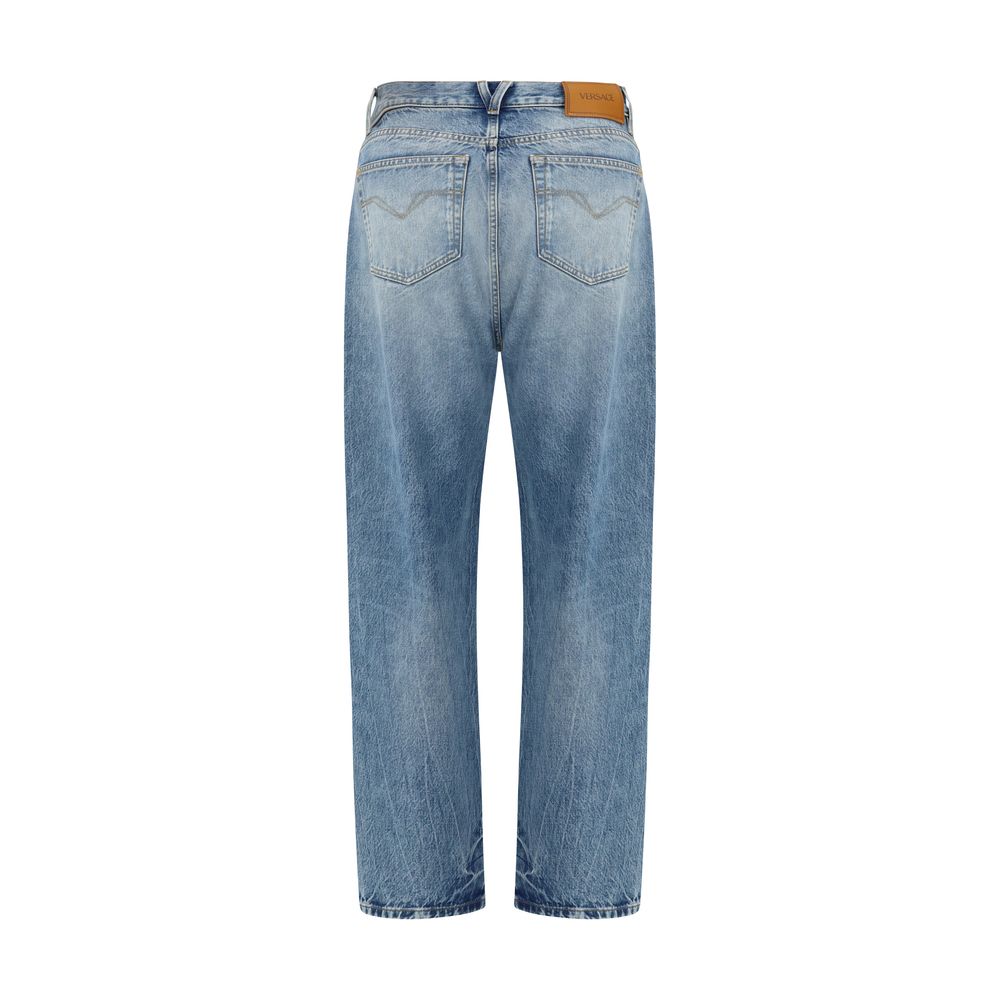 Versace Blue Cotton Jeans Denim