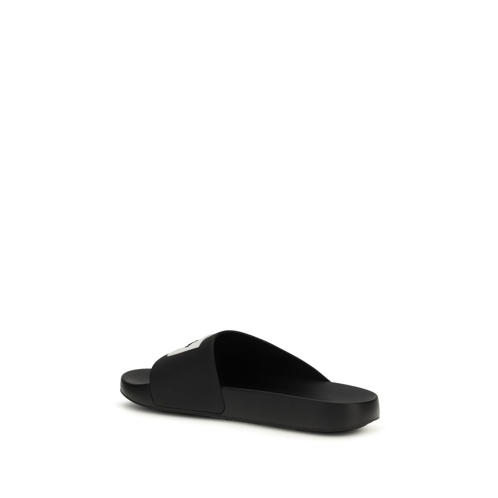 Givenchy Black Rubber Slippers