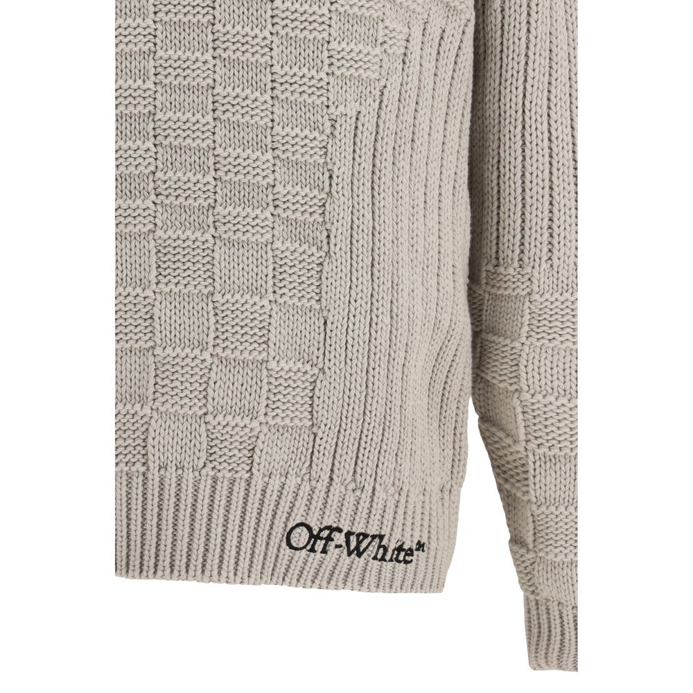 Off-White Beige Cotton Sweatshirt