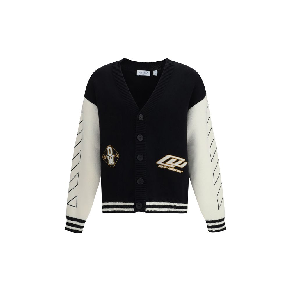 Off-White Black Cotton Cardigan