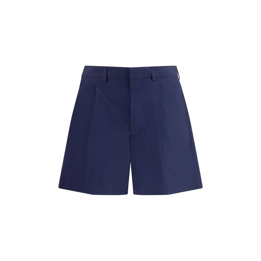 Prada Blue Cotton Bermuda Shorts