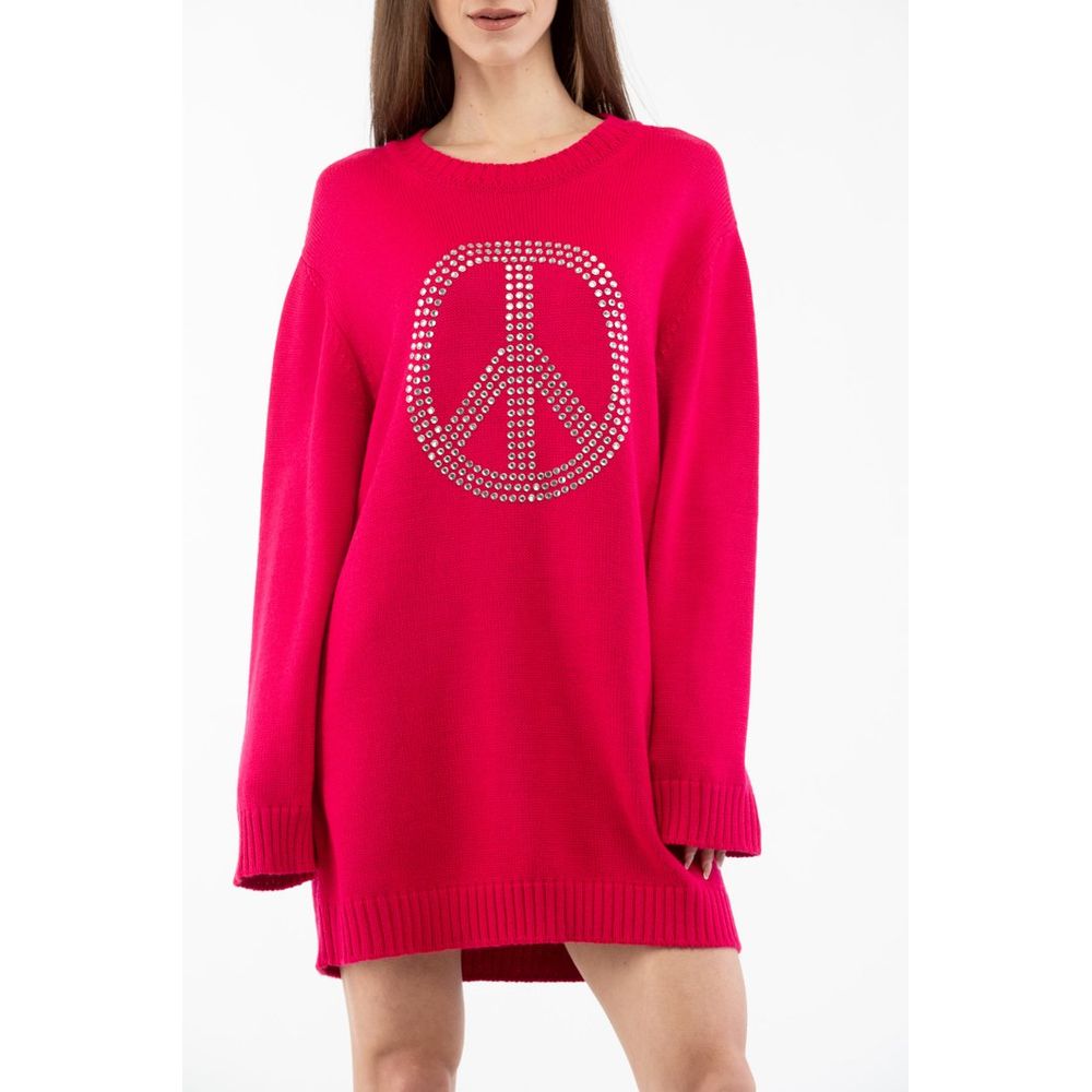 Moschino Fuchsia Wool Casual Dress