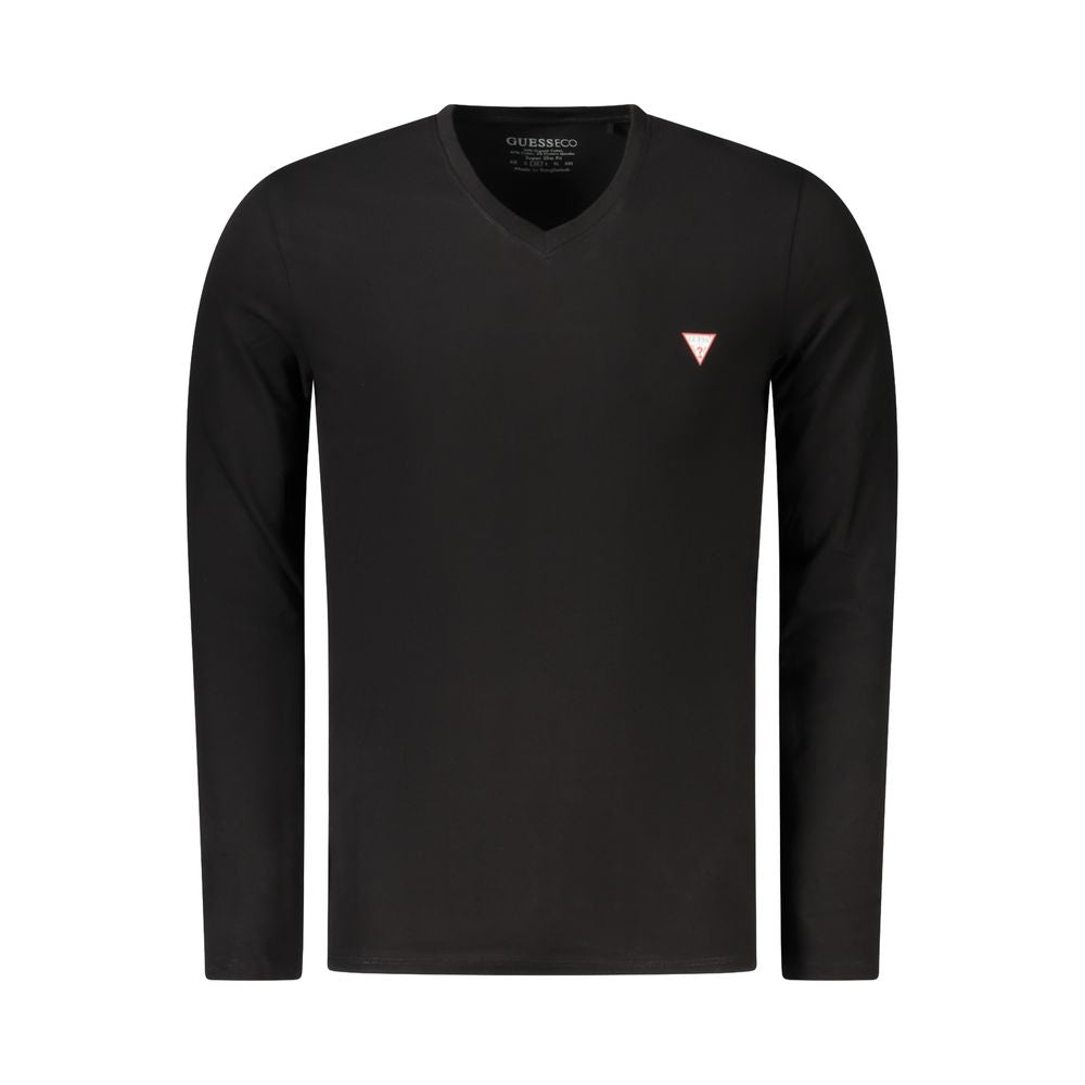 Guess Jeans Black Cotton Men T-Shirt