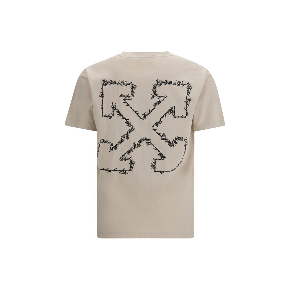 Off-White Beige Cotton T-Shirt