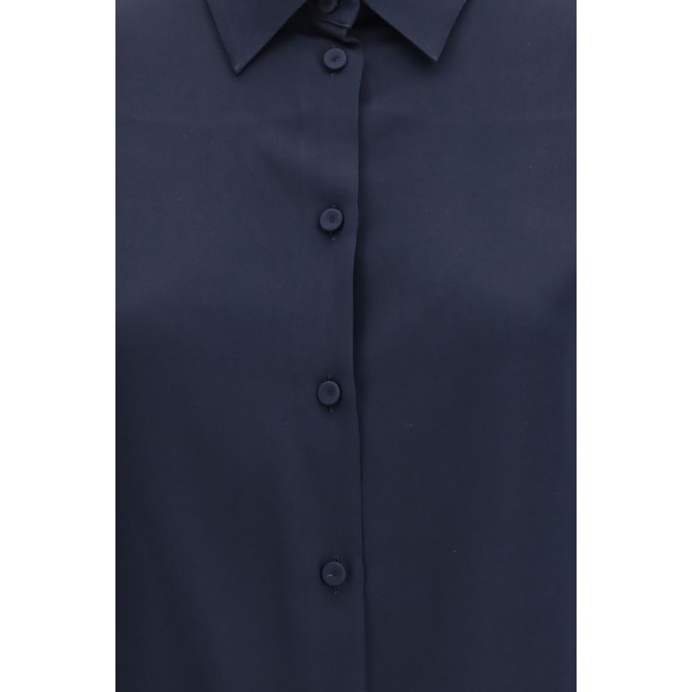 Max Mara Pure Blue Silk Shirt