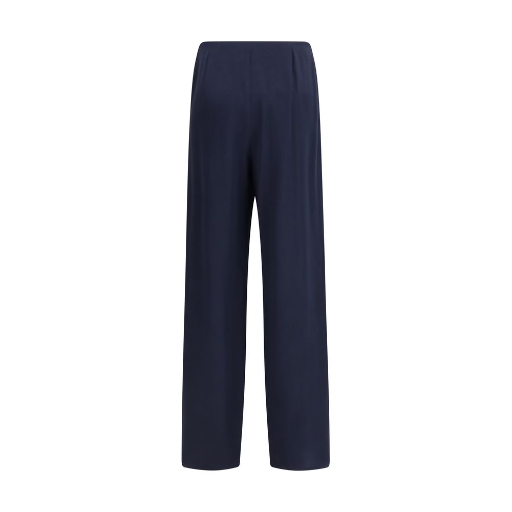 Max Mara Pure Blue Silk Casual Pants
