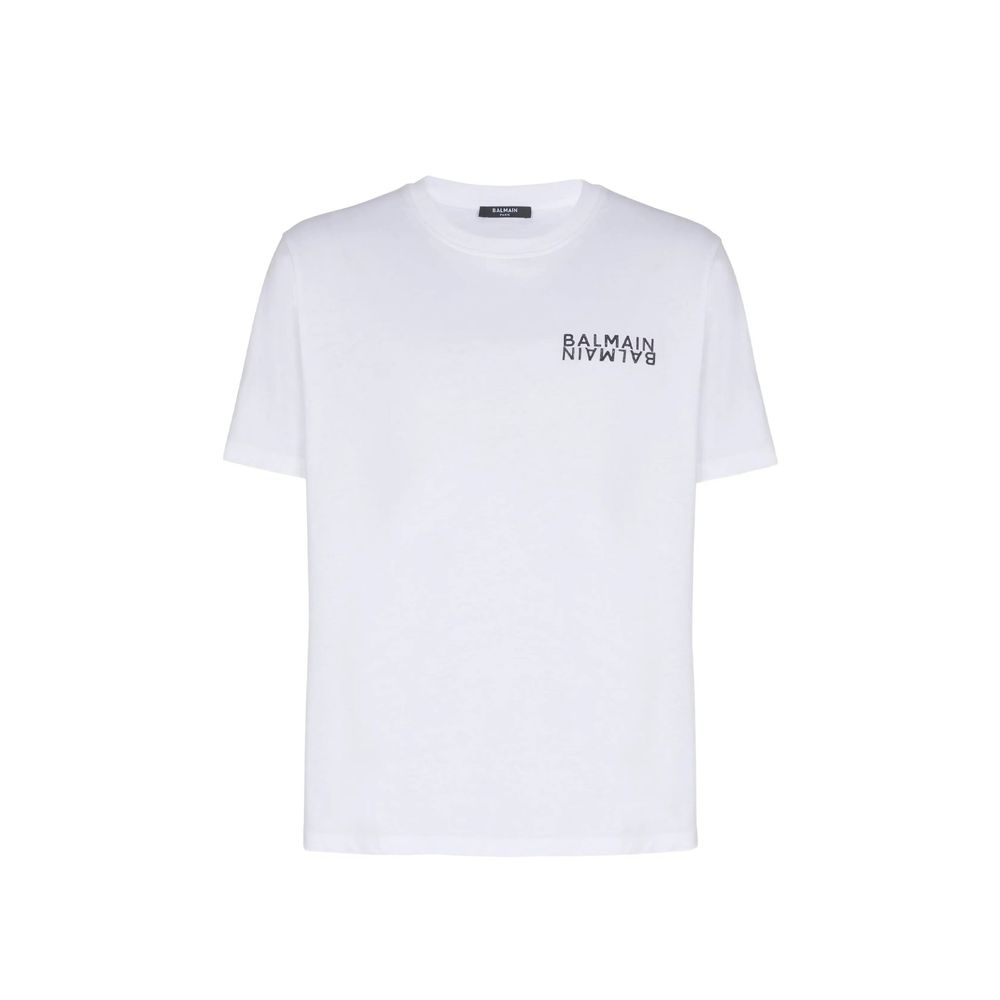 Balmain White Cotton T-Shirt