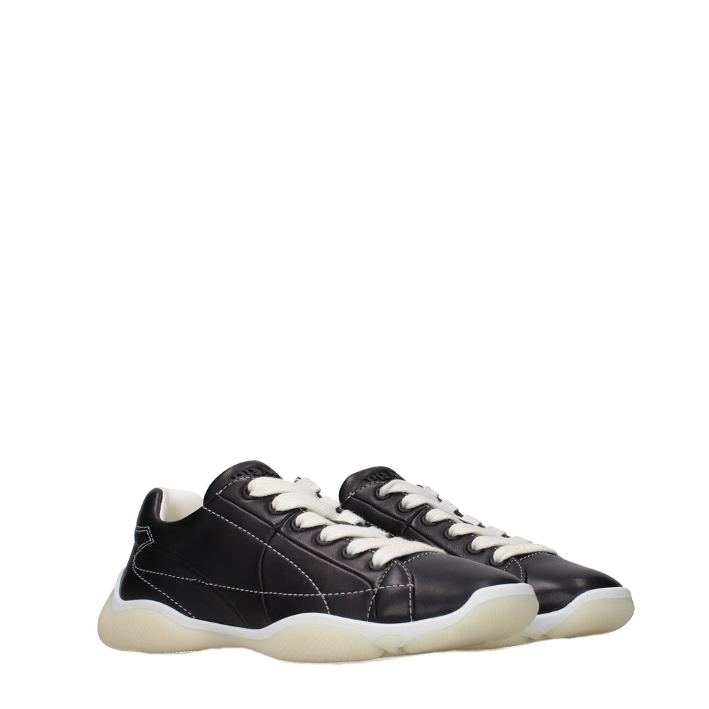 Prada Black Leather Sneakers