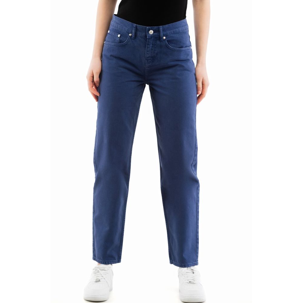 Moschino Blue Cotton Straight-Leg Jeans