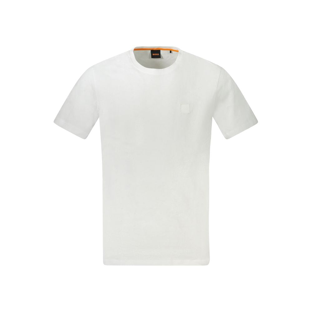 Hugo Boss White Cotton Men T-Shirt