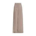 Max Mara Beige Silk Casual Pants