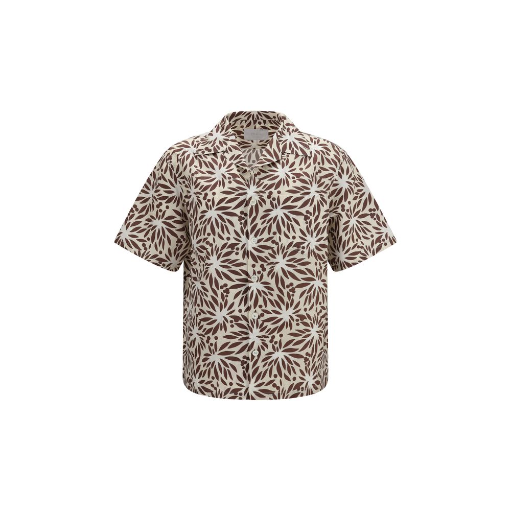 Prada Brown Cotton Pattern Shirt
