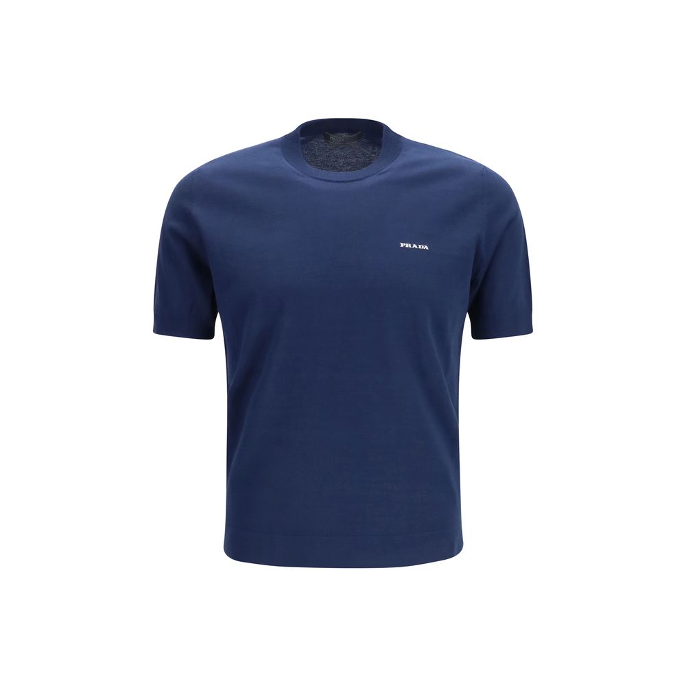 Prada Blue Cotton T-Shirt