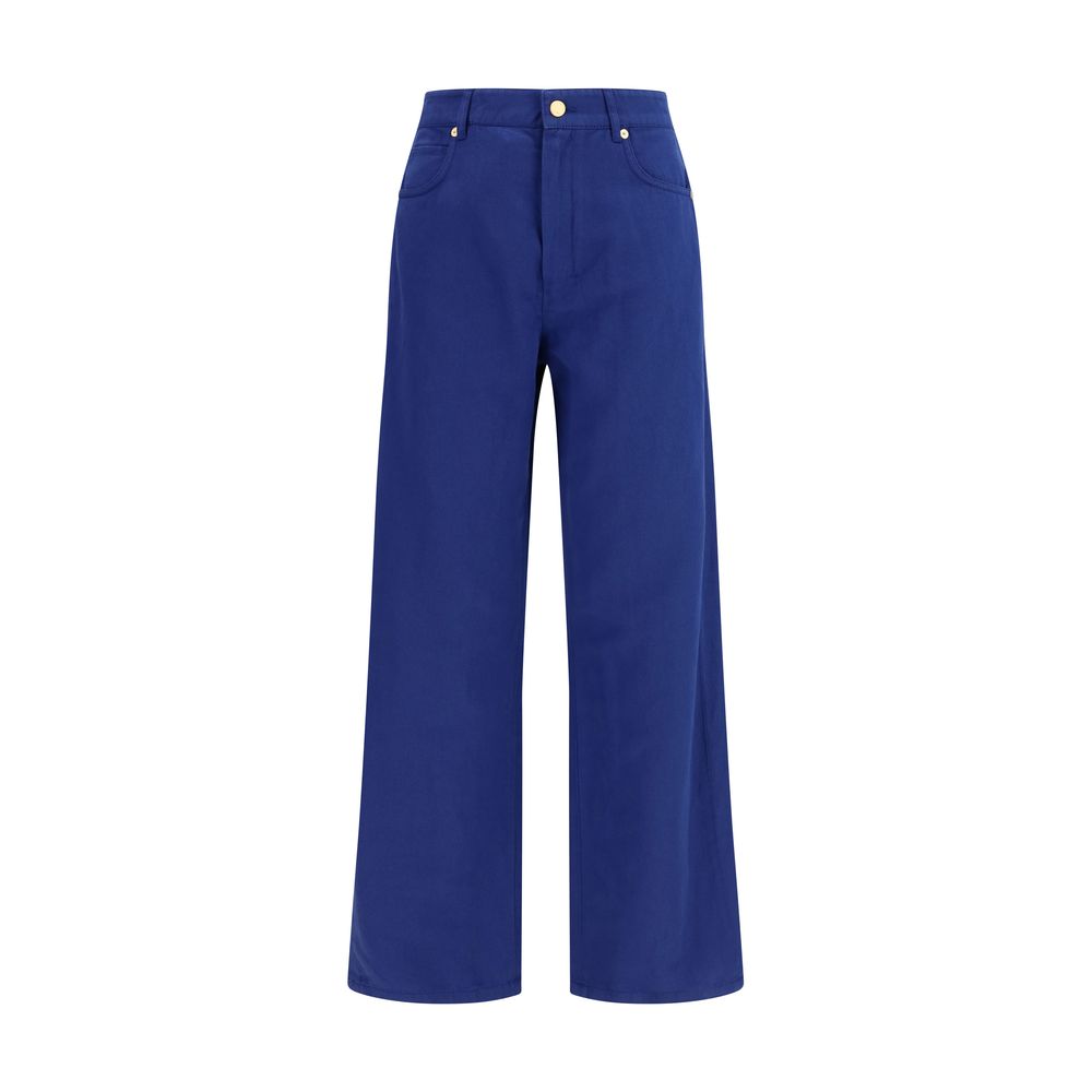 'S Max Mara Blue Cotton Casual Pants