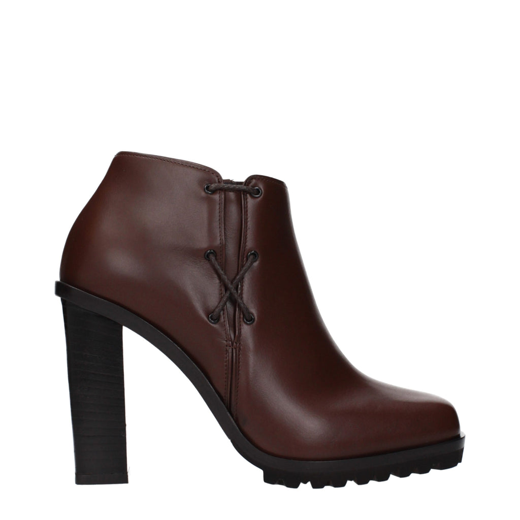 Max Mara Brown Leather Ankle Boots