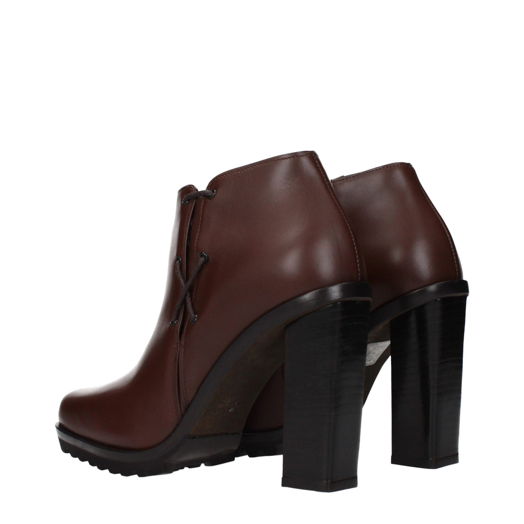 Max Mara Brown Leather Ankle Boots