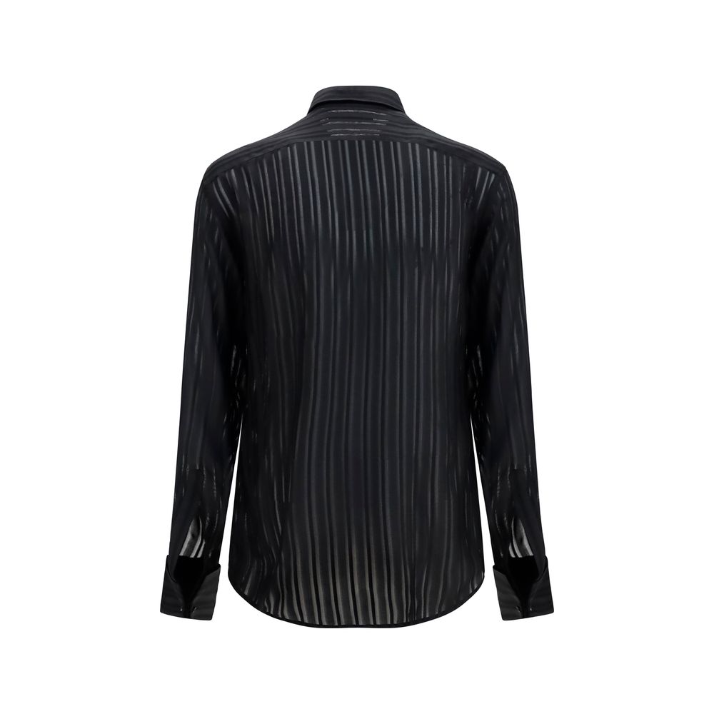 Gucci Black Silk Dress Shirt