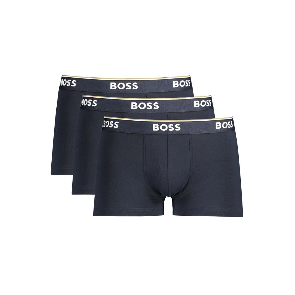 Hugo Boss Blu Cotton Men Boxer