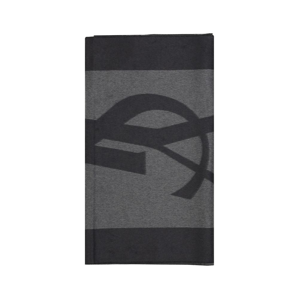 Saint Laurent Gray Silk Scarf