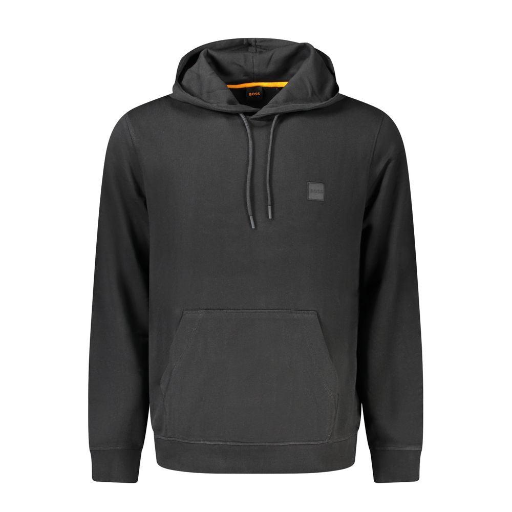 Hugo Boss Black Cotton Men's Hooded Sweatshirt