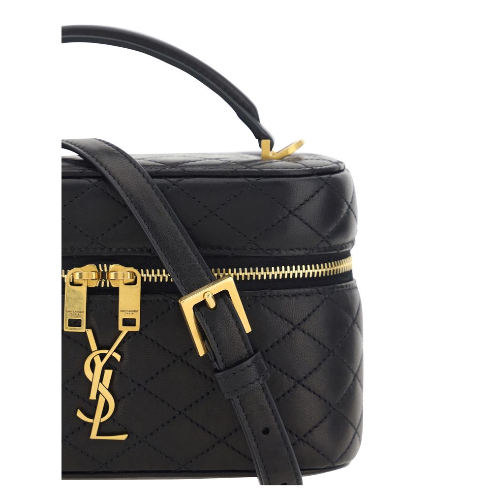 Saint Laurent Black Calf Leather Bos Taurus Shoulder Bag