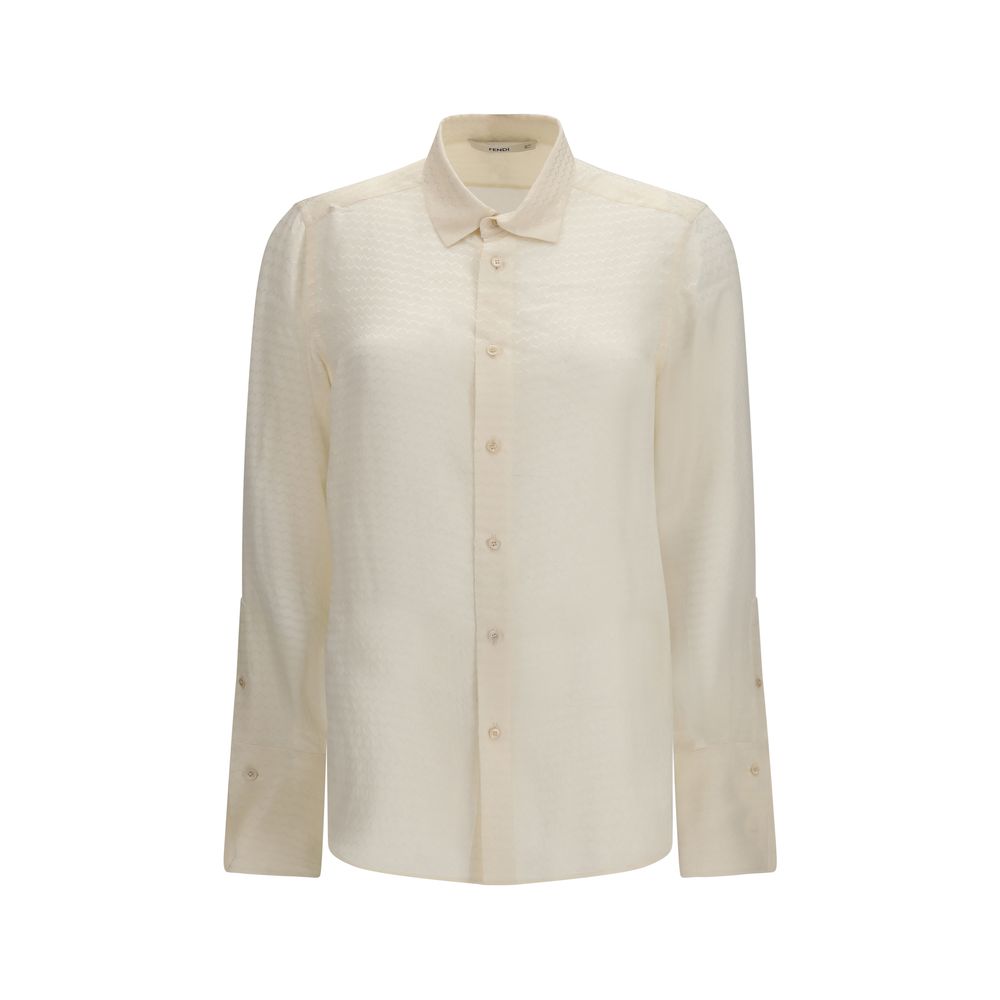Fendi Beige Silk Shirt