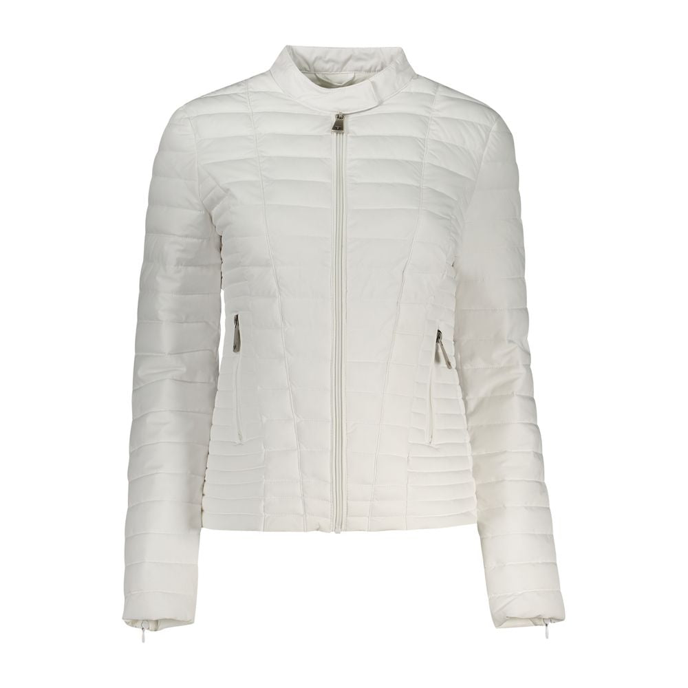 Guess Jeans Bianco Poliuretano Women Jacket