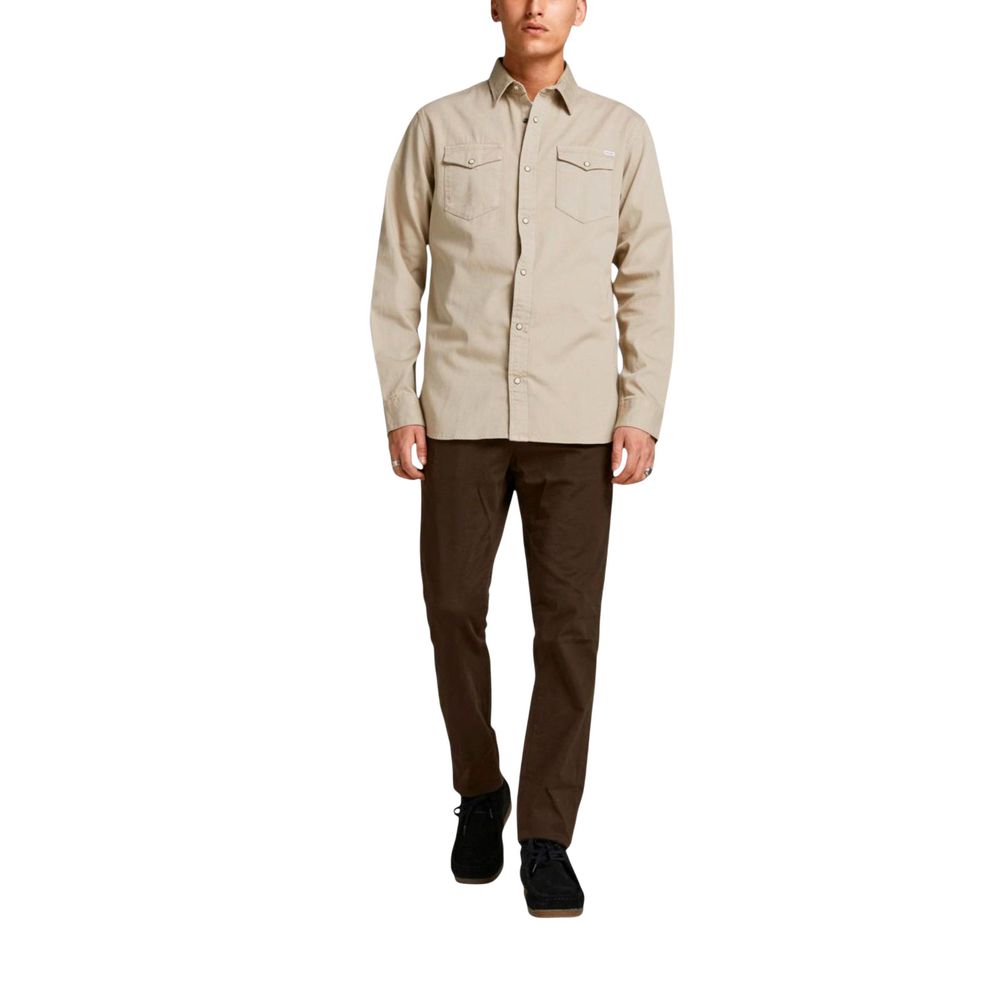 Jack Jones Beige Denim Shirt