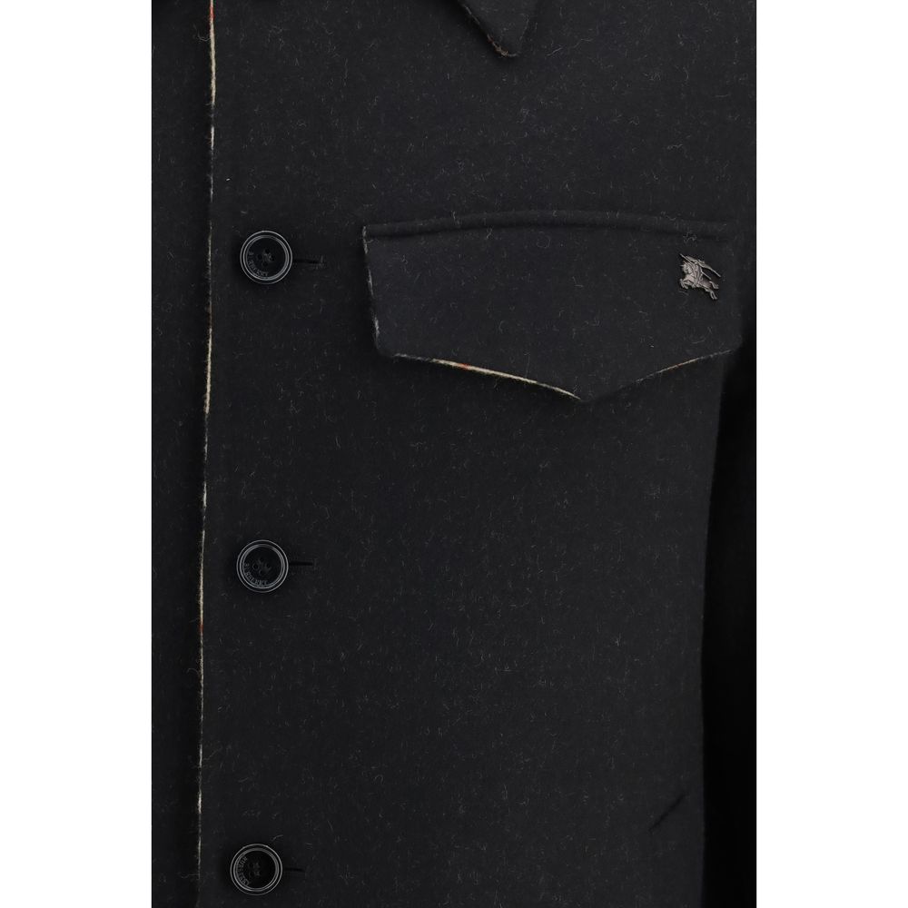 Burberry Black Wool Oves Aries Jacket