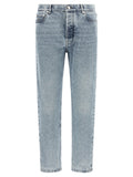 Brunello Cucinelli Blue Cotton High-Waisted Jean