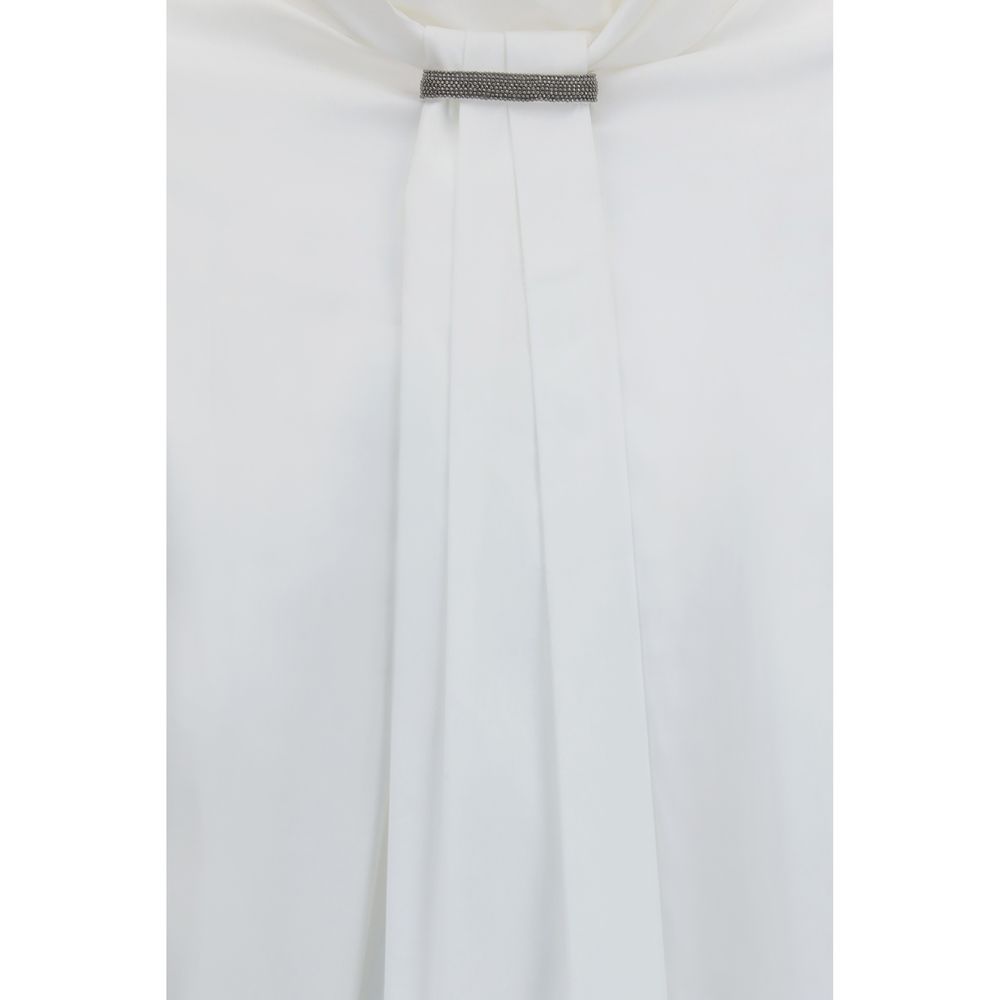 Brunello Cucinelli White Cotton Blouse