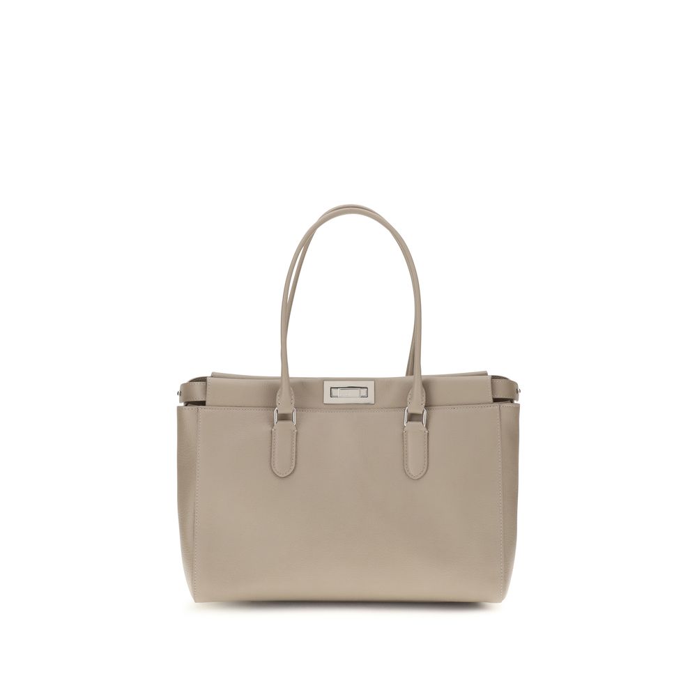 Fendi Beige Calf Leather Bos Taurus Shoulder Bag