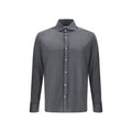Brunello Cucinelli Gray Silk Dress Shirt