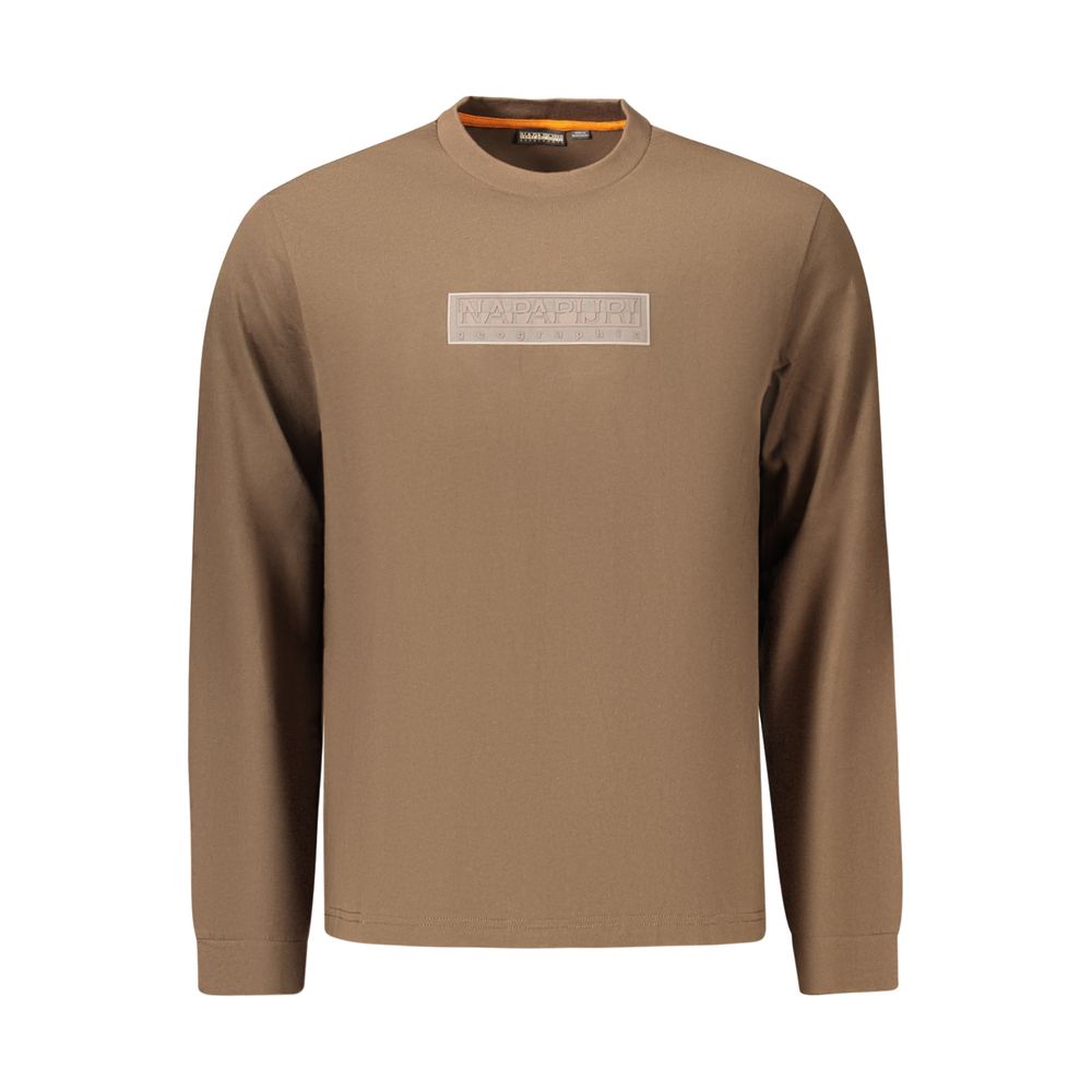 Napapijri Brown Cotton Men's T-Shirt