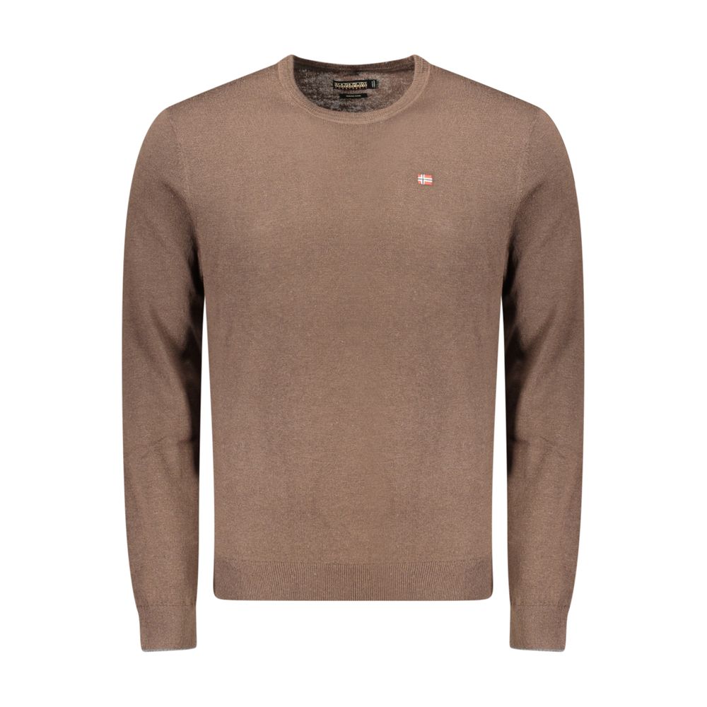 Napapijri Brown Wool Men's Sweater