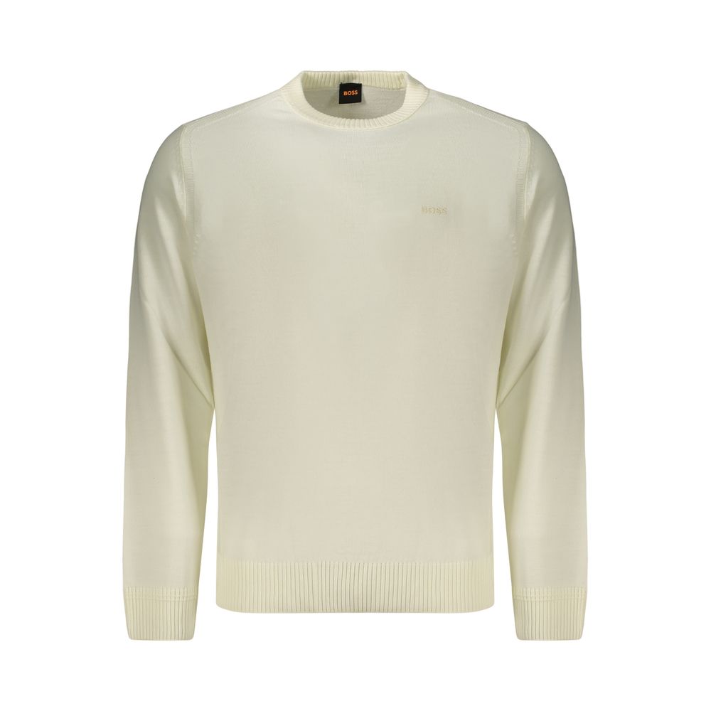Hugo Boss White Wool Men's Sweater