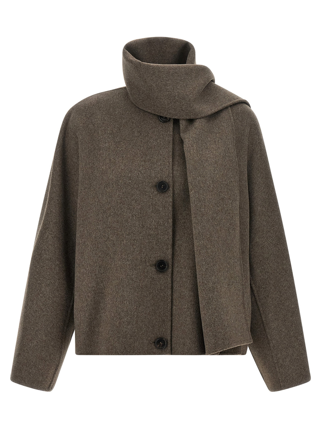 'S Max Mara Brown Wool Full-Length Jacket