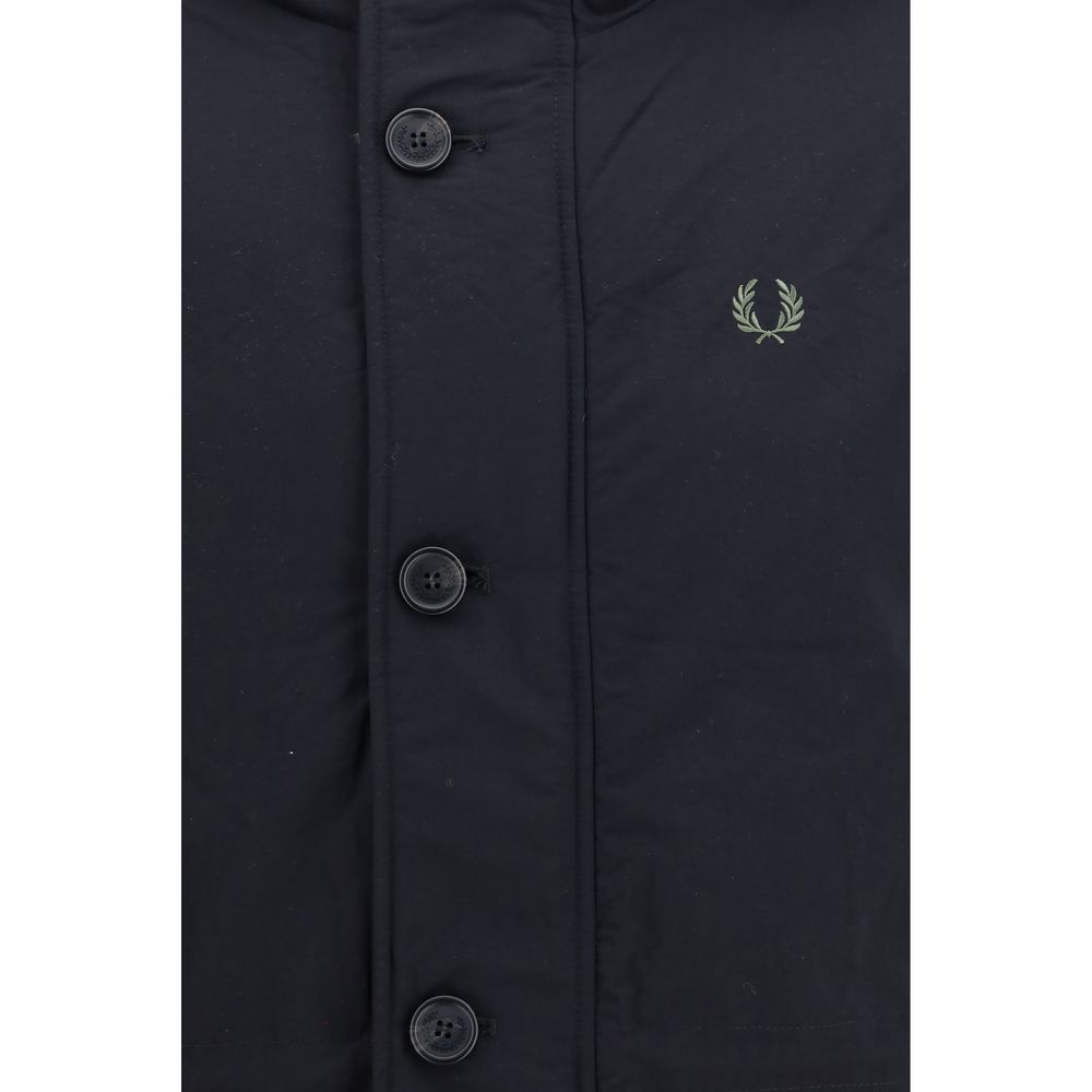 Fred Perry Black Recycled Polyamide Parka