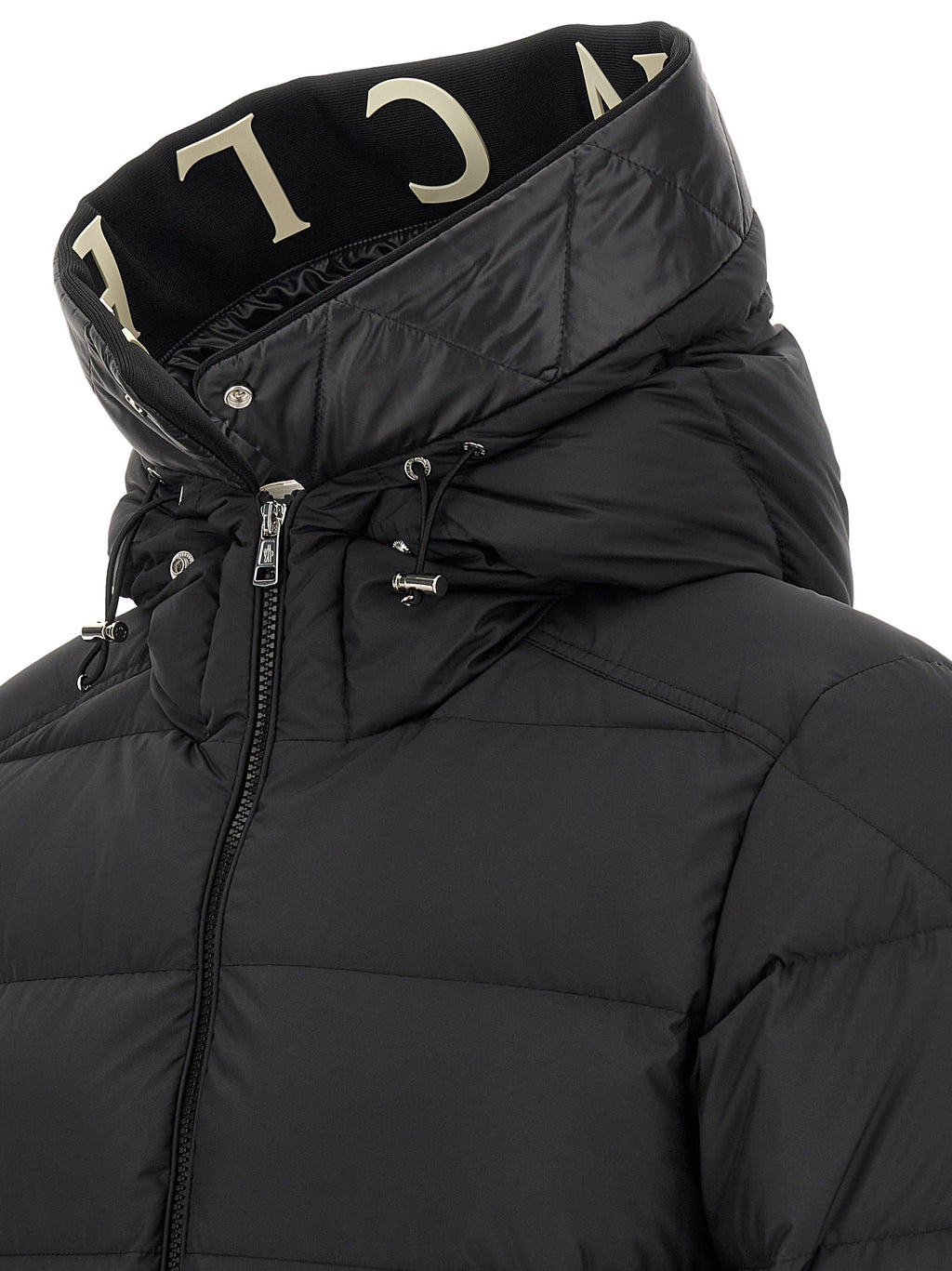 Moncler Black Polyester Full-Length Jacket