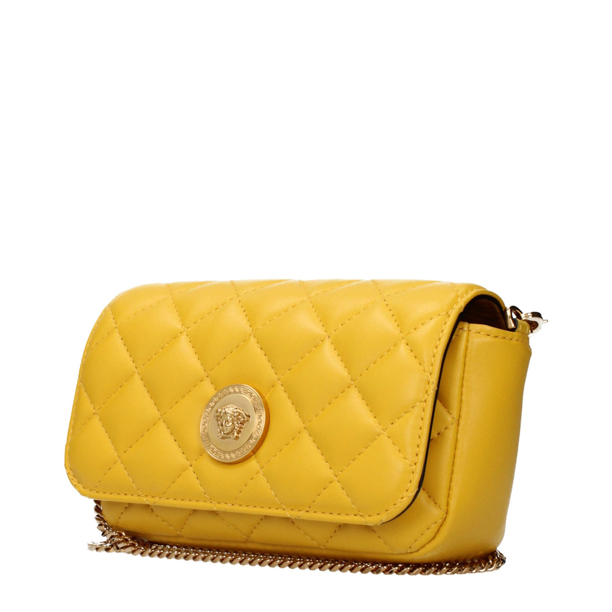 Versace Yellow Leather Crossbody Bag