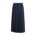 Burberry Blue Polyester Long Skirt