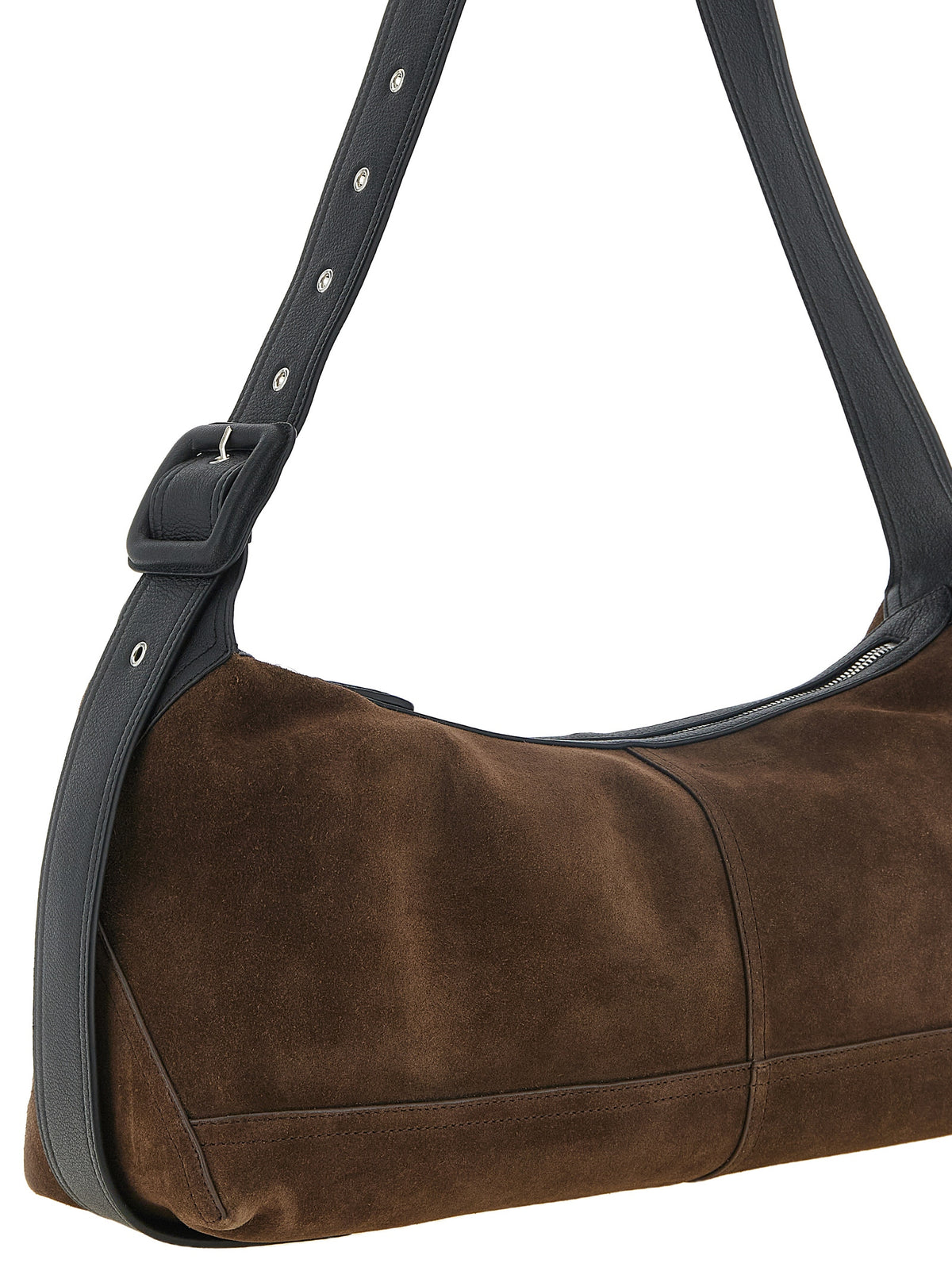Ami Paris Brown Cowhide Crossbody Bag