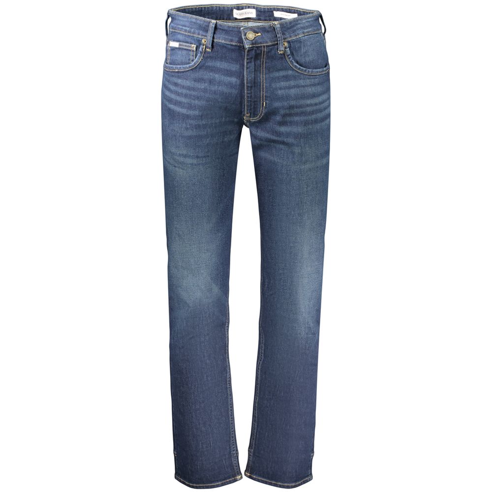Guess Jeans Blue Cotton Straight-Leg Jeans