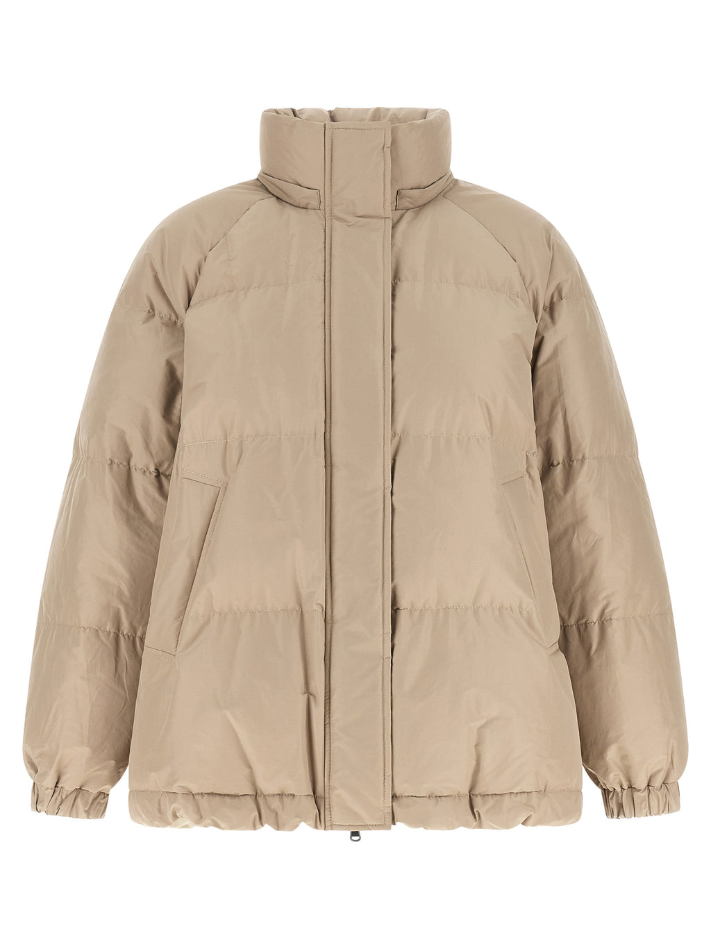 Brunello Cucinelli Beige Cotton Full-Length Jacket
