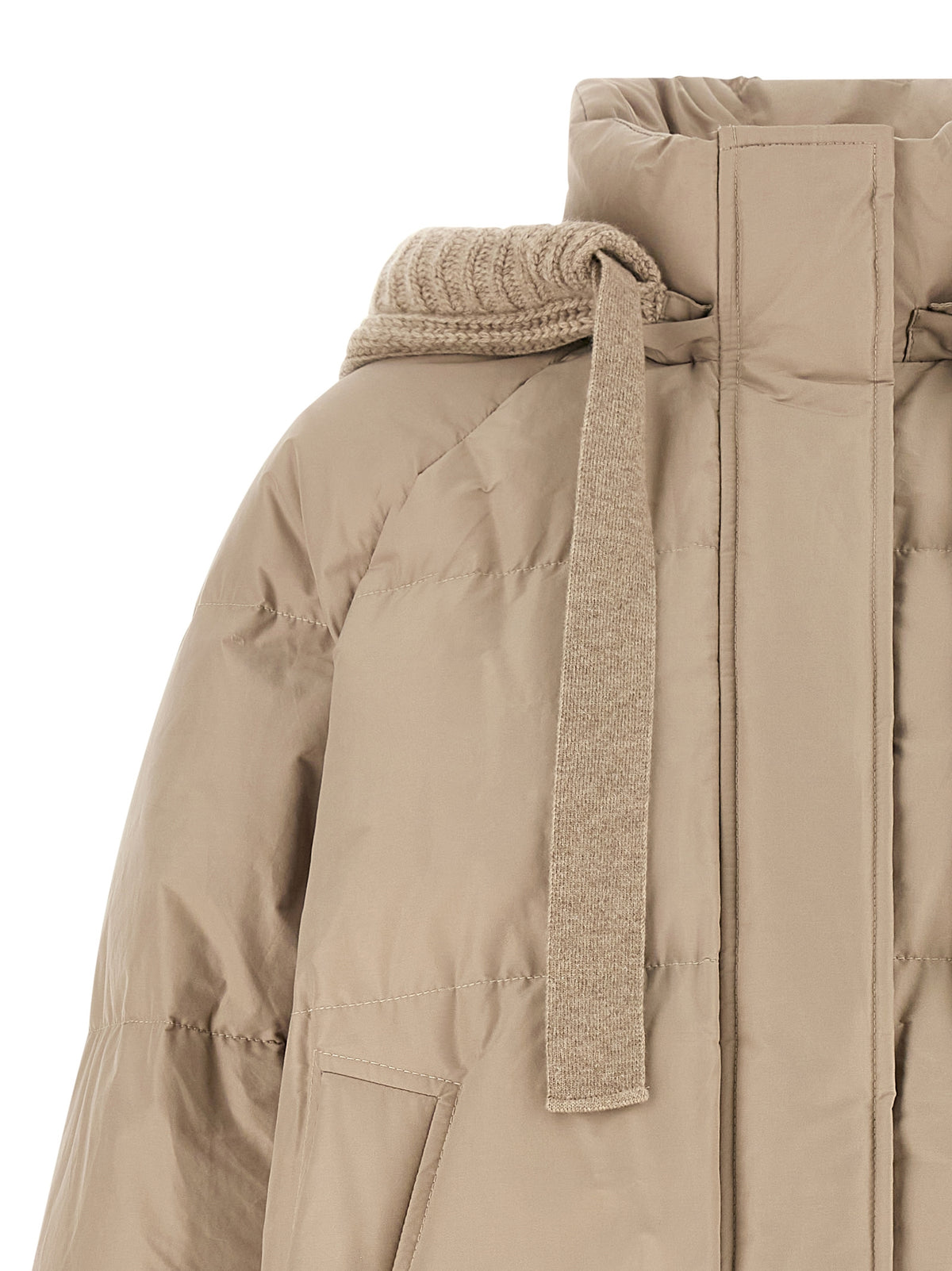 Brunello Cucinelli Beige Cotton Full-Length Jacket