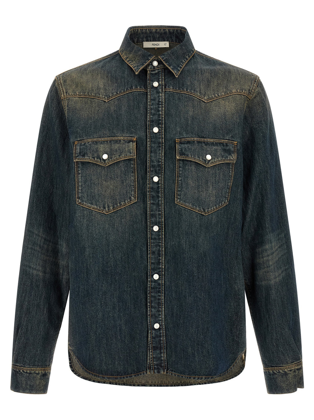 Fendi Blue Cotton Blouse