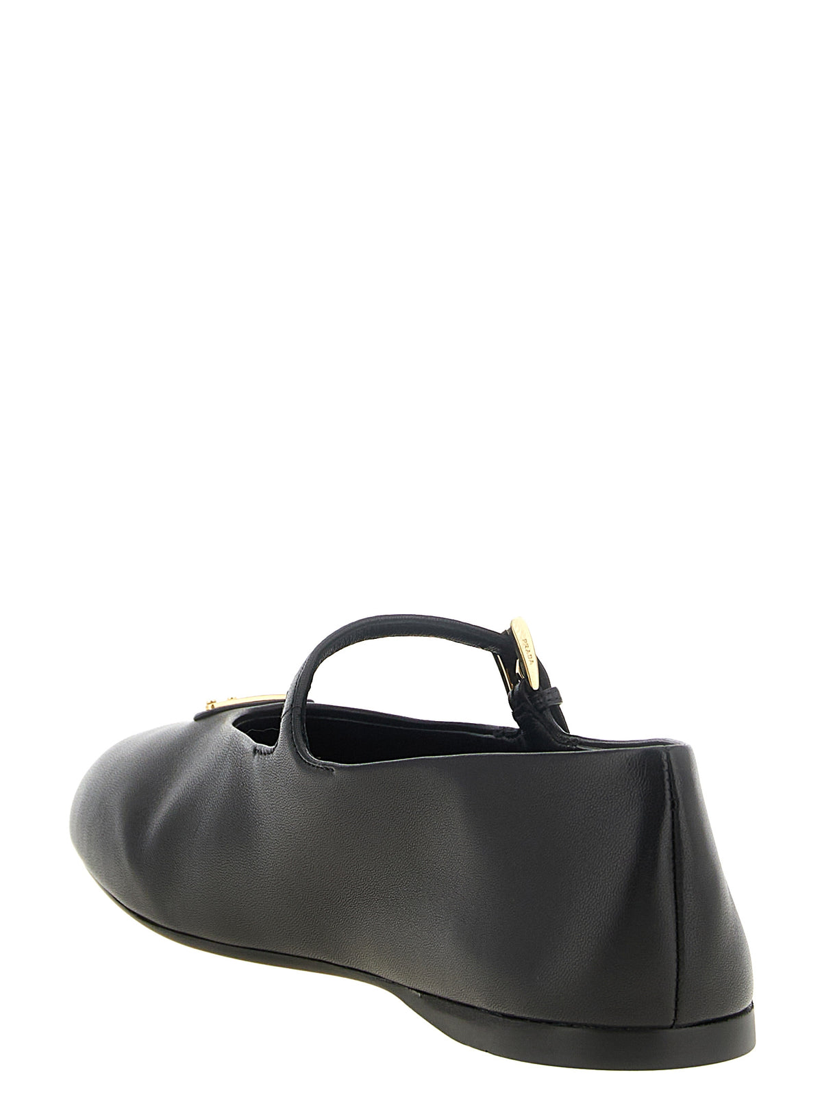 Prada Black Lamb Leather Ballet Flats